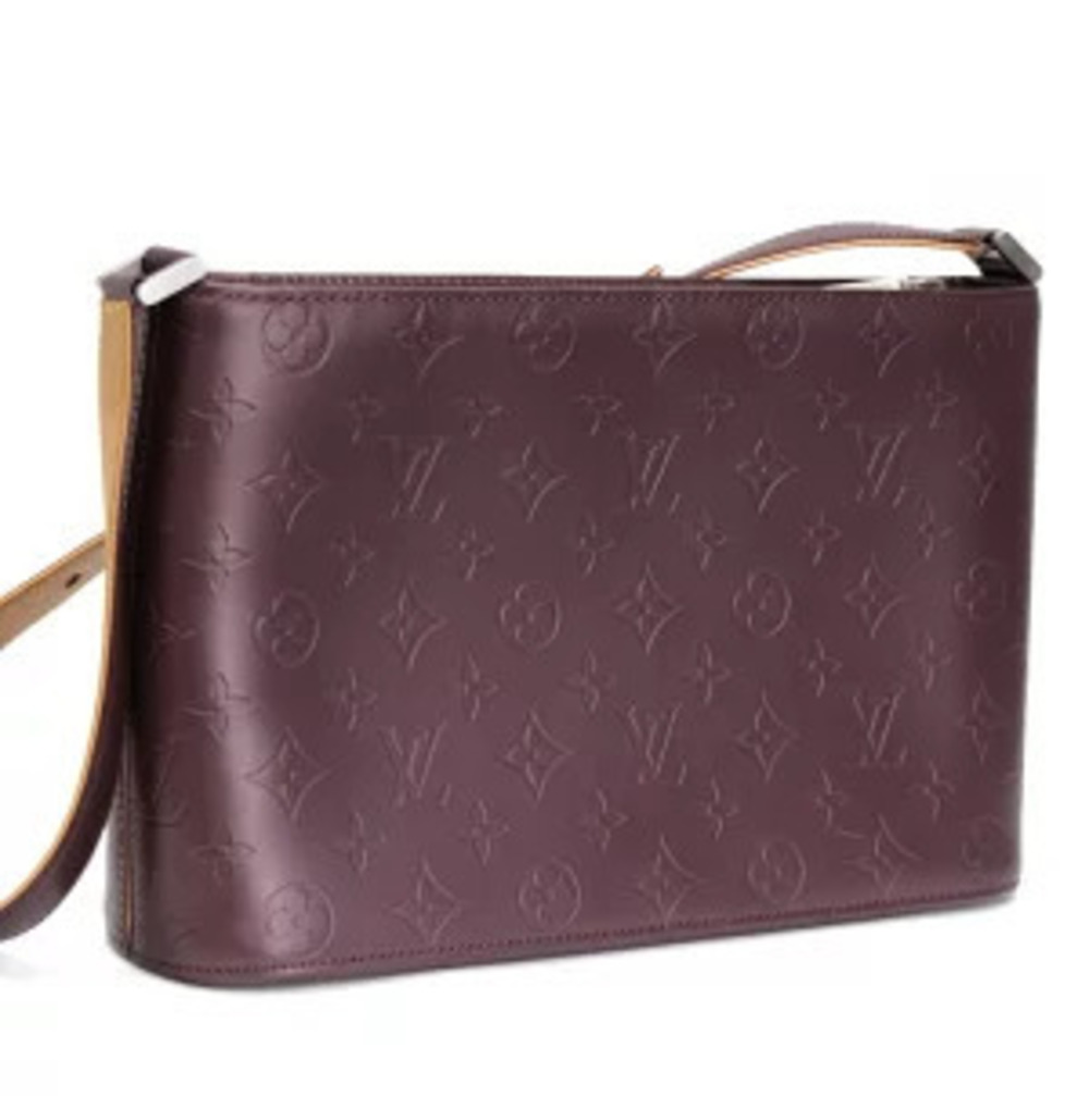 Louis Vuitton Mat Violet Alston Monogram Shoulder Bag Brown
